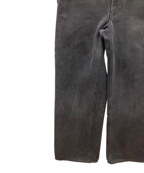 MM6 Maison Margiela（エムエムシックスメゾンマルジェラ）MM6 Maison Margiela (エムエムシックスメゾンマルジェラ) ブラックデニム・ストレートジーンズ デニムパンツ ブラック サイズ:73.5cm (W29)の古着・服飾アイテム