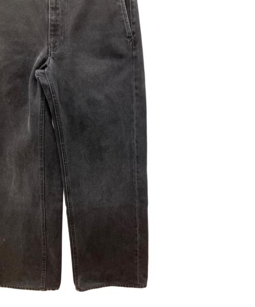 MM6 Maison Margiela（エムエムシックスメゾンマルジェラ）MM6 Maison Margiela (エムエムシックスメゾンマルジェラ) ブラックデニム・ストレートジーンズ デニムパンツ ブラック サイズ:73.5cm (W29)の古着・服飾アイテム