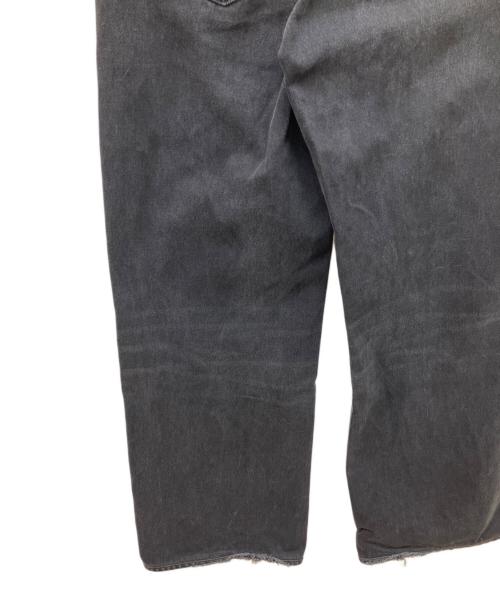 MM6 Maison Margiela（エムエムシックスメゾンマルジェラ）MM6 Maison Margiela (エムエムシックスメゾンマルジェラ) ブラックデニム・ストレートジーンズ デニムパンツ ブラック サイズ:73.5cm (W29)の古着・服飾アイテム
