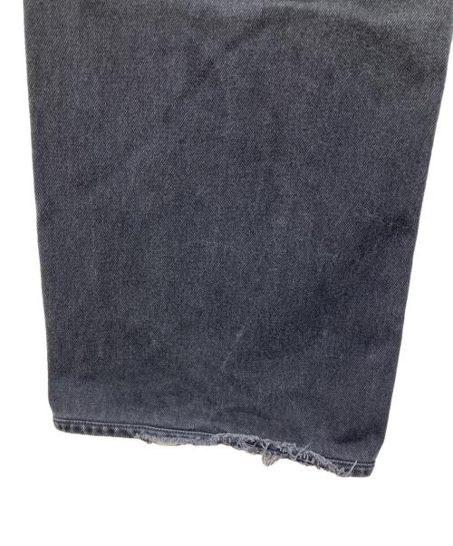 MM6 Maison Margiela（エムエムシックスメゾンマルジェラ）MM6 Maison Margiela (エムエムシックスメゾンマルジェラ) ブラックデニム・ストレートジーンズ デニムパンツ ブラック サイズ:73.5cm (W29)の古着・服飾アイテム