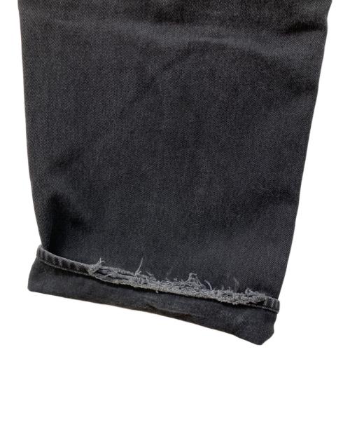 MM6 Maison Margiela（エムエムシックスメゾンマルジェラ）MM6 Maison Margiela (エムエムシックスメゾンマルジェラ) ブラックデニム・ストレートジーンズ デニムパンツ ブラック サイズ:73.5cm (W29)の古着・服飾アイテム