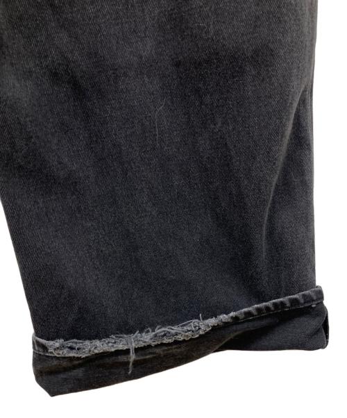 MM6 Maison Margiela（エムエムシックスメゾンマルジェラ）MM6 Maison Margiela (エムエムシックスメゾンマルジェラ) ブラックデニム・ストレートジーンズ デニムパンツ ブラック サイズ:73.5cm (W29)の古着・服飾アイテム