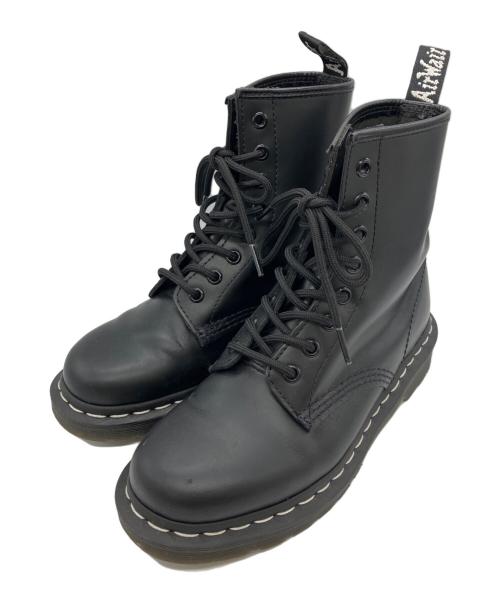 Dr.Martens（ドクターマーチン）Dr.Martens (ドクターマーチン) 1460 ホワイトステッチ 8 ホール ブーツ ブラック サイズ:UK 4の古着・服飾アイテム
