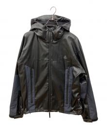MAGIC STICK（マジックスティック）の古着「SYNTHETIC LEATHER MOUNTAIN PARKA　シンセティックレザーマウンテンパーカ　フェイクレザージャケット」｜ブラック