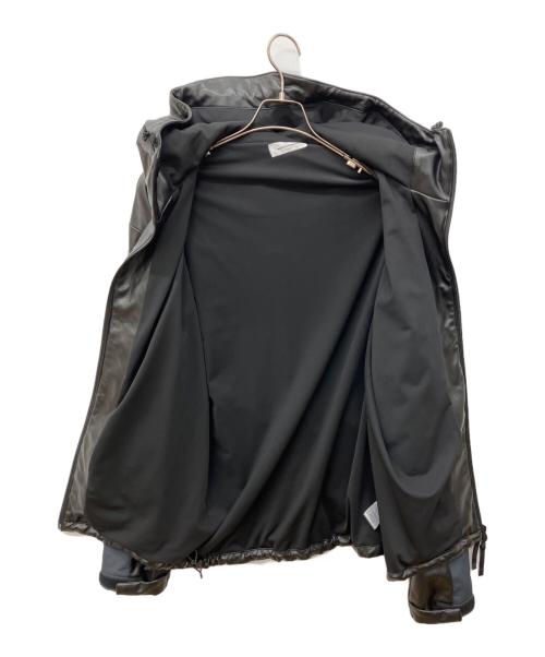 MAGIC STICK（マジックスティック）MAGIC STICK (マジックスティック) SYNTHETIC LEATHER MOUNTAIN PARKA　シンセティックレザーマウンテンパーカ　フェイクレザージャケット ブラック サイズ:Lの古着・服飾アイテム