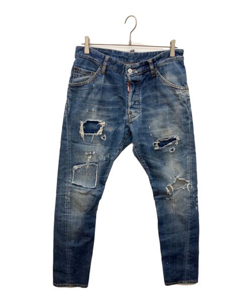 DSQUARED2（ディースクエアード）DSQUARED2 (ディースクエアード) ストレッチデニムパンツ インディゴ サイズ:46の古着・服飾アイテム
