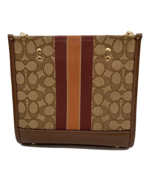 COACH（コーチ）COACH (コーチ) デンプシー トート 22 シグネチャー　2WAYショルダーバッグ ブラウンの古着・服飾アイテム