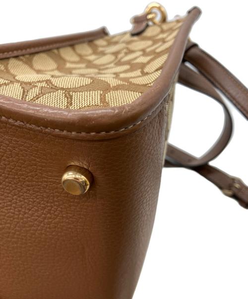 COACH（コーチ）COACH (コーチ) デンプシー トート 22 シグネチャー　2WAYショルダーバッグ ブラウンの古着・服飾アイテム