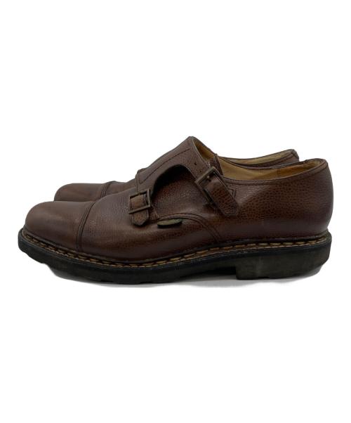 PARABOOT（パラブーツ）PARABOOT (パラブーツ) ダブルモンクストラップシューズ ブラウン サイズ:8の古着・服飾アイテム