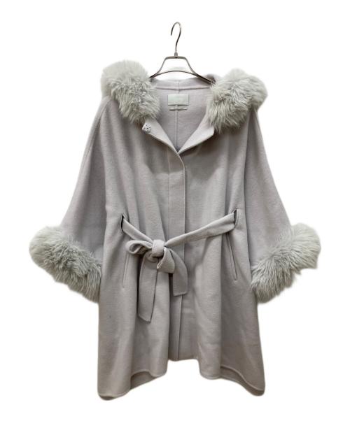 CELFORD（セルフォード）CELFORD (セルフォード) ファーポンチョコート パープル サイズ:FREEの古着・服飾アイテム