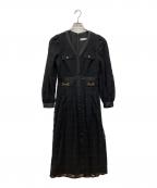 HER LIP TOハーリップトゥ）の古着「Nottingham Lace Long Dress」｜ブラック