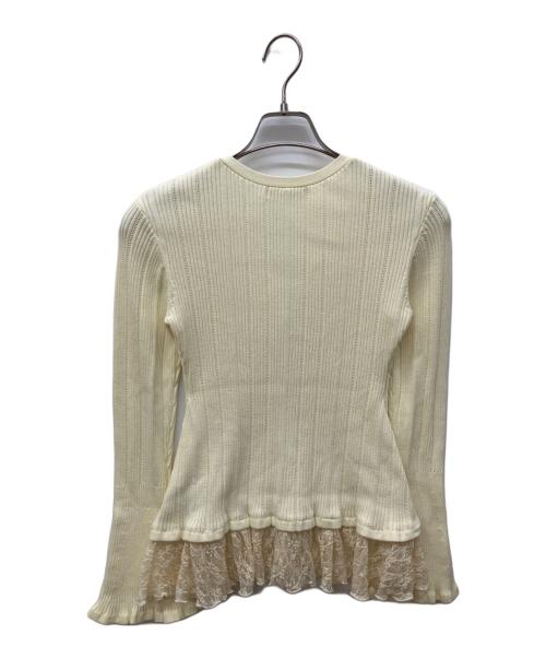 COCODEAL（ココディール）COCODEAL (ココディール) レースドッキングニット アイボリー サイズ:2の古着・服飾アイテム