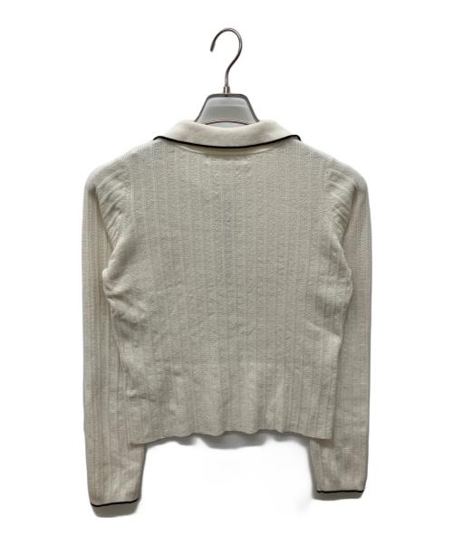 HER LIP TO（ハーリップトゥ）Her lip to (ハーリップトゥ) Pique Polo Knit Top ホワイト サイズ:FREEの古着・服飾アイテム