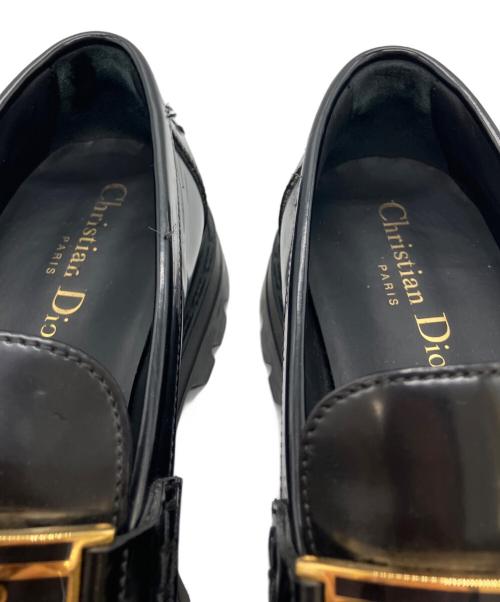 Christian Dior（クリスチャン ディオール）Christian Dior (クリスチャン ディオール) DIOR CODE ディオール コード ローファー ブラック サイズ:37 1/2の古着・服飾アイテム