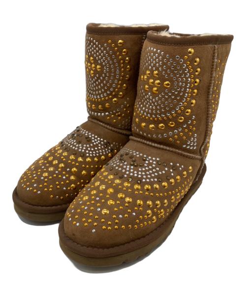 UGG（アグ）UGG (アグ) JIMMY CHOO (ジミーチュウ) コラボムートンブーツ ブラウン サイズ: 24cmの古着・服飾アイテム