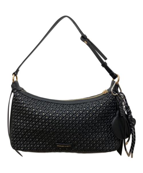 CHARLES & KEITH（チャールズアンドキース）CHARLES & KEITH (チャールズアンドキース) Calla カルラ ウーブン ショルダーバッグ ブラックの古着・服飾アイテム