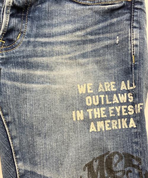 Hysteric Glamour（ヒステリックグラマー）Hysteric Glamour (ヒステリックグラマー) MC5 GUITAR ARMY スタッズデニムパンツ インディゴ サイズ:30の古着・服飾アイテム