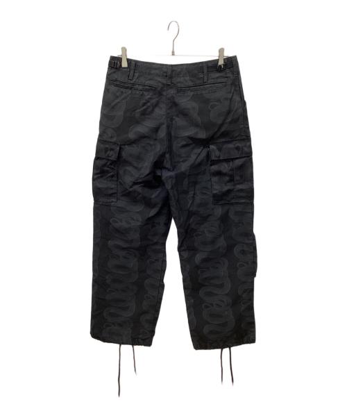 Hysteric Glamour（ヒステリックグラマー）Hysteric Glamour (ヒステリックグラマー) SNAKE LOOP柄 6ポケット カーゴパンツ ブラック サイズ:Mの古着・服飾アイテム