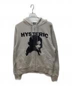 Hysteric Glamourヒステリックグラマー）の古着「HGAS/WOMAN HEAD ジップアップパーカー」｜グレー