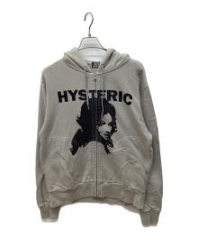 Hysteric Glamour（ヒステリックグラマー）の古着「HGAS/WOMAN HEAD ジップアップパーカー」｜グレー