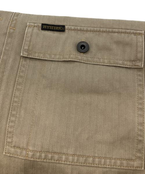 Hysteric Glamour（ヒステリックグラマー）Hysteric Glamour (ヒステリックグラマー) HYS SPACE BENDER M-44 HBTシャツジャケット ベージュ サイズ:Lの古着・服飾アイテム