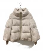 ANAYIアナイ）の古着「アルパカシャギーダウンコート」｜ベージュ