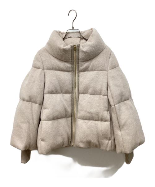 ANAYI（アナイ）ANAYI (アナイ) アルパカシャギーダウンコート ベージュ サイズ:36 未使用品の古着・服飾アイテム