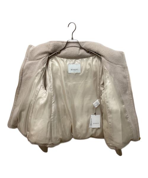 ANAYI（アナイ）ANAYI (アナイ) アルパカシャギーダウンコート ベージュ サイズ:36 未使用品の古着・服飾アイテム