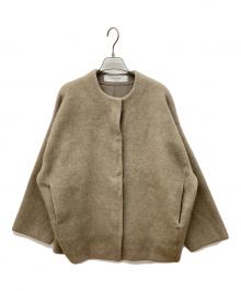 JOURNAL STANDARD（ジャーナルスタンダード）の古着「ダブルフェイスコクーンニットジャケット」｜ブラウン