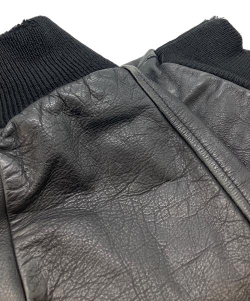 EMPIRE（エンパイア）EMPIRE (エンパイア) ヴィンテージレザー切り替えスタジャン ブラック サイズ:XLの古着・服飾アイテム