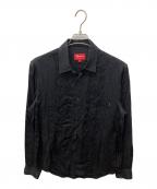SUPREMEシュプリーム）の古着「SNAKESKIN JACQUARD SHIRT」｜ブラック