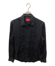 SUPREME（シュプリーム）の古着「SNAKESKIN JACQUARD SHIRT」｜ブラック