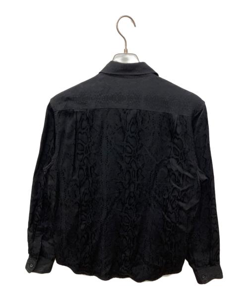 SUPREME（シュプリーム）Supreme (シュプリーム) SNAKESKIN JACQUARD SHIRT ブラック サイズ:Sの古着・服飾アイテム