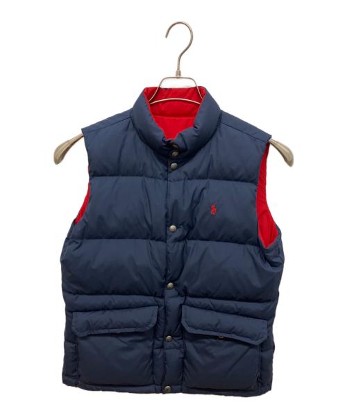 POLO RALPH LAUREN（ポロ・ラルフローレン）POLO RALPH LAUREN (ポロ・ラルフローレン) リバーシブルダウンベスト ネイビー サイズ:Lの古着・服飾アイテム
