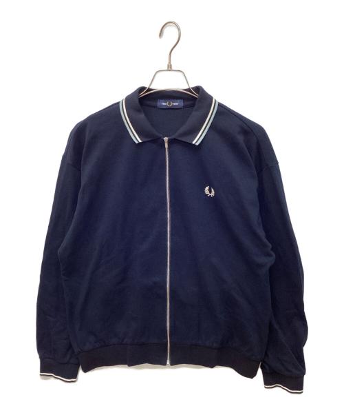 FRED PERRY（フレッドペリー）FRED PERRY (フレッドペリー) BEAUTY&YOUTH (ビューティーアンドユース) Zip-Through Pique Polo Shirt ネイビー サイズ:Lの古着・服飾アイテム