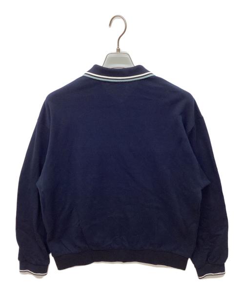 FRED PERRY（フレッドペリー）FRED PERRY (フレッドペリー) BEAUTY&YOUTH (ビューティーアンドユース) Zip-Through Pique Polo Shirt ネイビー サイズ:Lの古着・服飾アイテム