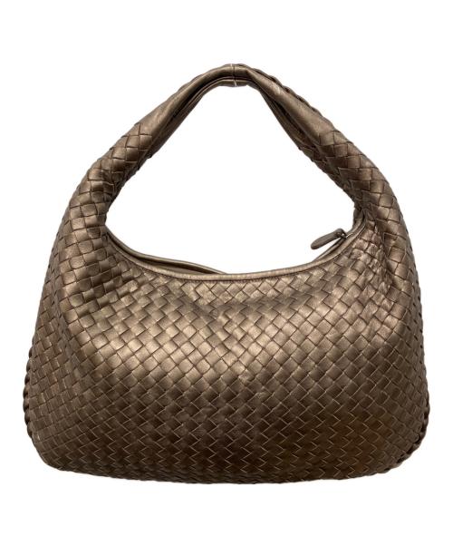 BOTTEGA VENETA（ボッテガベネタ）BOTTEGA VENETA (ボッテガベネタ) イントレチャートワンショルダーバッグ/ホーボーバッグ ブロンズの古着・服飾アイテム
