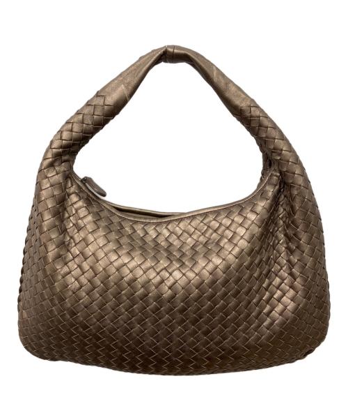 BOTTEGA VENETA（ボッテガベネタ）BOTTEGA VENETA (ボッテガベネタ) イントレチャートワンショルダーバッグ/ホーボーバッグ ブロンズの古着・服飾アイテム