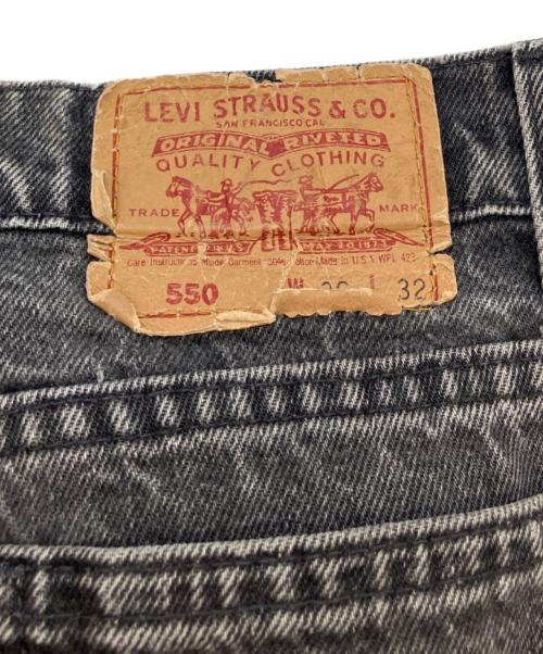 LEVI'S（リーバイス）LEVI'S (リーバイス) 後染め550ブラックデニムパンツ ブラック サイズ:W36×L32の古着・服飾アイテム