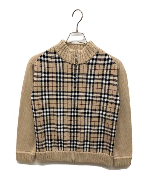 BURBERRY BLACK LABEL（バーバリーブラックレーベル）BURBERRY BLACK LABEL (バーバリーブラックレーベル) ノヴァチェックニットジャケット ベージュ サイズ:2の古着・服飾アイテム