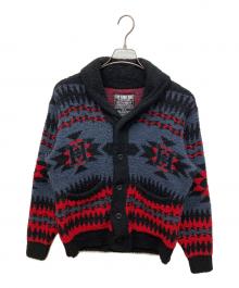 Hysteric Glamour（ヒステリックグラマー）の古着「SEE NO EVIL ジャカード ショールカーディガン」｜ブラック