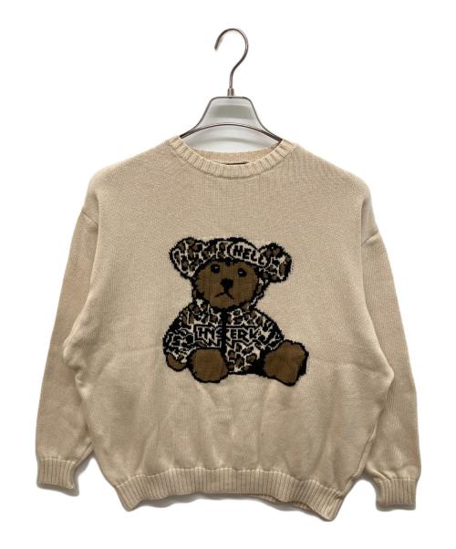 Hysteric Glamour（ヒステリックグラマー）Hysteric Glamour (ヒステリックグラマー) BEAR PANTHERジャカード セーター ベージュ サイズ:Lの古着・服飾アイテム