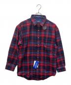 PENDLETONペンドルトン）の古着「オンブレチャックネルシャツ」｜レッド×ネイビー