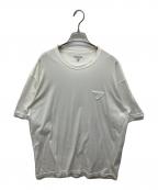 PRADAプラダ）の古着「トライアングルロゴTシャツ」｜ホワイト
