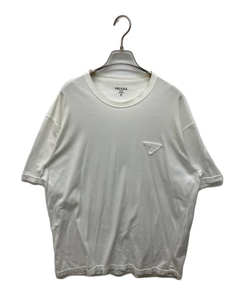 PRADA（プラダ）PRADA (プラダ) トライアングルロゴTシャツ ホワイト サイズ:XXLの古着・服飾アイテム