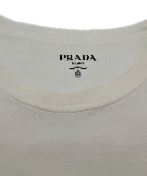 PRADA（プラダ）PRADA (プラダ) トライアングルロゴTシャツ ホワイト サイズ:XXLの古着・服飾アイテム