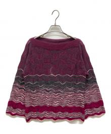 missoni（ミッソーニ）の古着「モヘヤブレンドボートネックニット」｜パープル