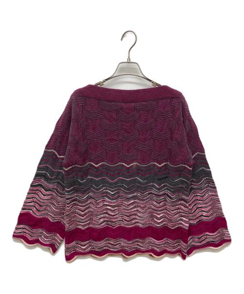 missoni（ミッソーニ）MISSONI (ミッソーニ) モヘヤブレンドボートネックニット パープル サイズ:42 未使用品の古着・服飾アイテム