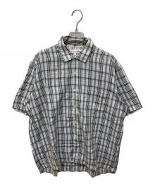 COMME des GARCONS SHIRT（コムデギャルソンシャツ）の古着「オープンカラーチェックシャツ」｜ブルー