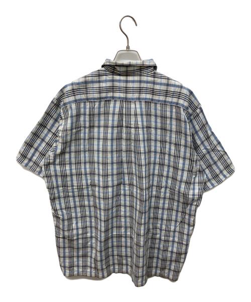 COMME des GARCONS SHIRT（コムデギャルソンシャツ）COMME des GARCONS SHIRT (コムデギャルソンシャツ) オープンカラーチェックシャツ ブルー サイズ:Mの古着・服飾アイテム